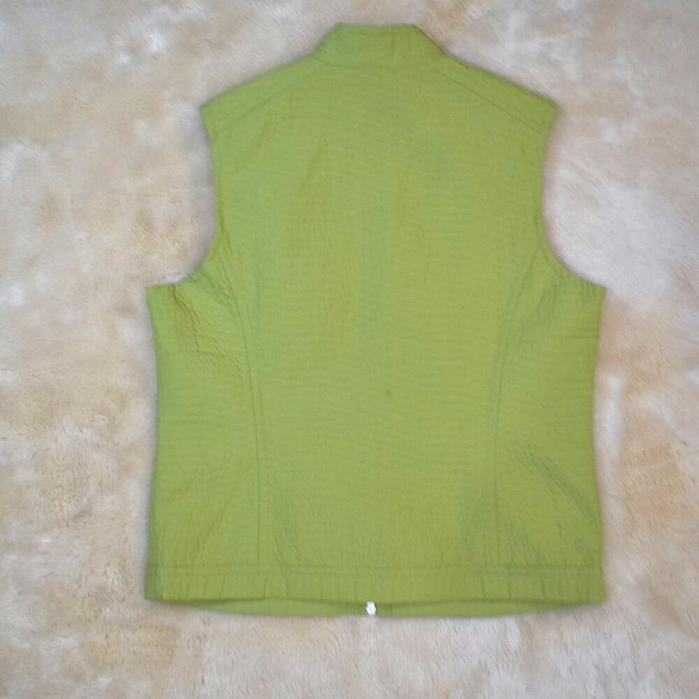 Talbots Womens Vest Green Size Medium Full Zip - Picture 4 of 11